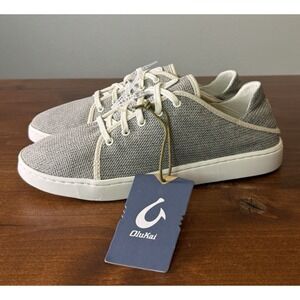 NWT Women Olukai Pehuea Li Tapa White Sand Women's Casual Sneaker 9 EUR 39 $110